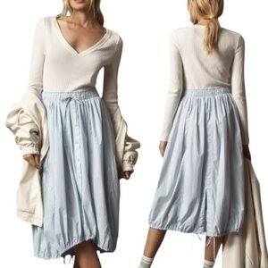 Antropologie Daily Practice Long-Sleeve Twofer V-neck Midi Dress NWT Tag Size L